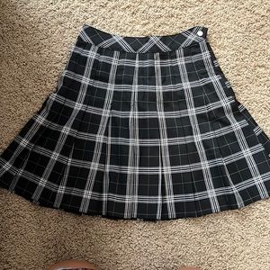 Plaid pleated mini skirt, school girl style